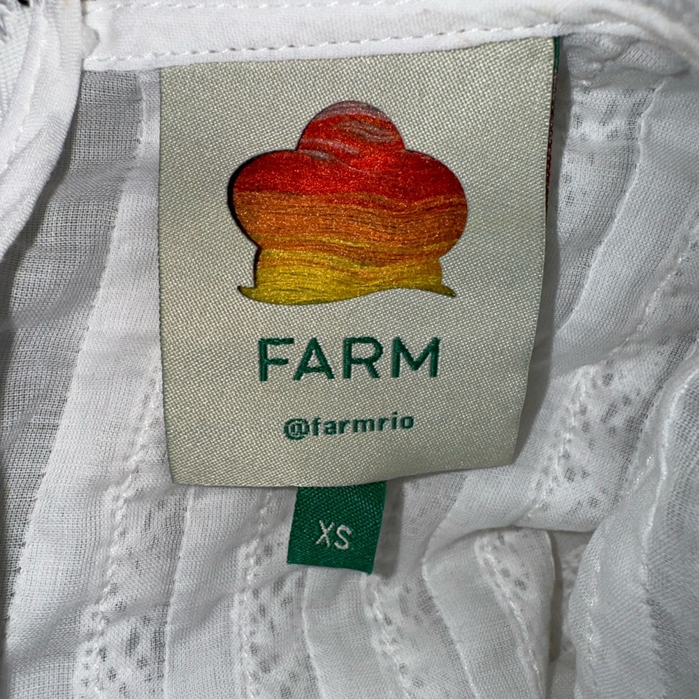 Farm Rio White Lace Organic Cotton Mini Dress - Picture 2 of 7